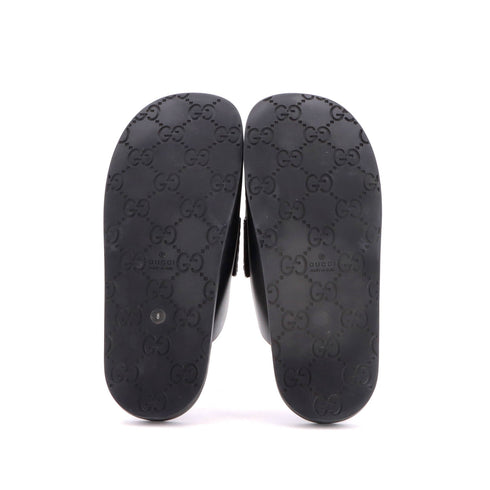 Men's Horsebit Mule Slippers Leather