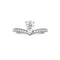 Josephine Aigrette Solitaire Ring Platinum with Pear Cut Diamond G/VVS2 and Diamonds .56CT