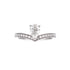 Josephine Aigrette Solitaire Ring Platinum with Pear Cut Diamond G/VVS2 and Diamonds .56CT