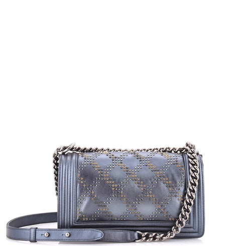 Boy Flap Bag Studded Leather Old Medium
