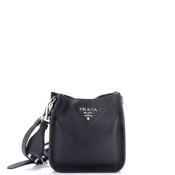 Logo Strap Crossbody Bag Vitello Daino Mini