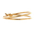 Knot Double Row Hinged Bangle Bracelet 18K Yellow Gold