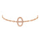 Chaine d'Ancre Contour Bracelet 18K Rose Gold with Diamonds