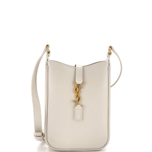 Le 5 a 7 Vertical Shoulder Bag Leather Mini