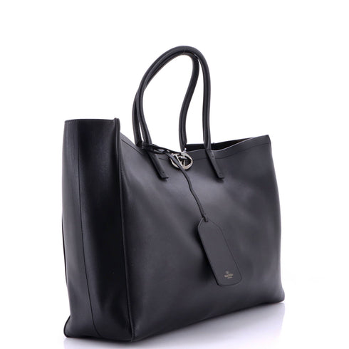 VLogo Locker Tote Leather Large