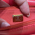 Lacquered Metal CC Wallet on Chain Quilted Lambskin