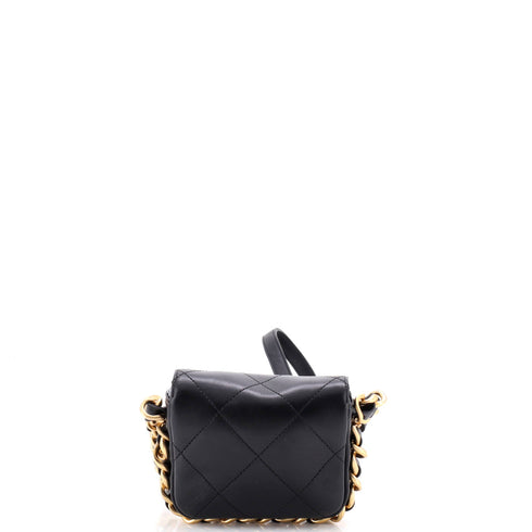 Framing Chain Flap Bag Quilted Calfskin Mini