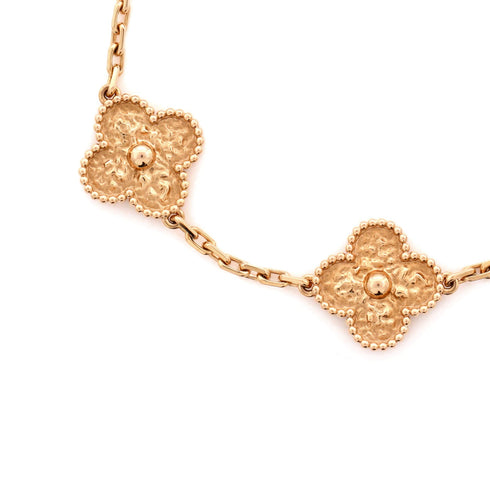 Vintage Alhambra 5 Motifs Bracelet 18K Rose Gold