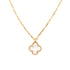 Sweet Alhambra Pendant Necklace 18K Yellow Gold and Mother of Pearl