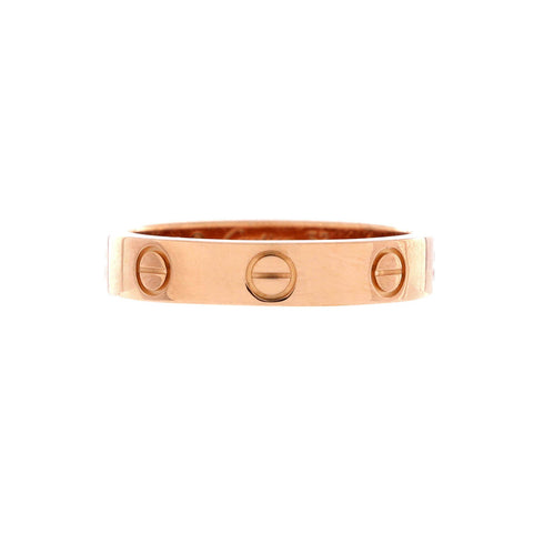 Love Wedding Band 1 Diamond Ring 18K Rose Gold with Diamond
