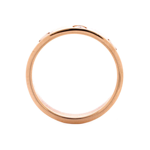 Love Wedding Band 1 Diamond Ring 18K Rose Gold with Diamond