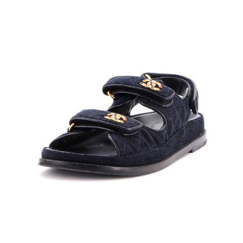 Women's Velcro Dad Sandals Velvet Denim