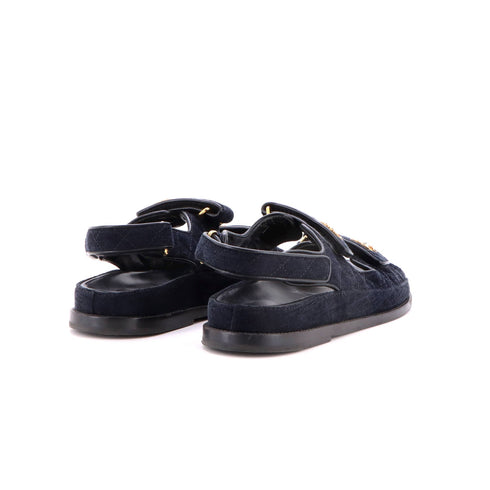 Women's Velcro Dad Sandals Velvet Denim
