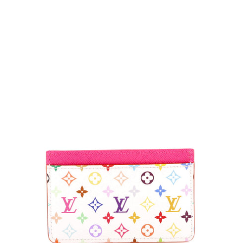 x Takashi Murakami Card Holder Monogram Multicolor with Leather