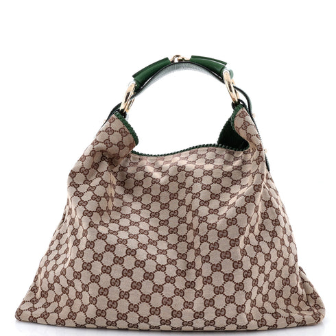 Horsebit Hobo GG Canvas Large