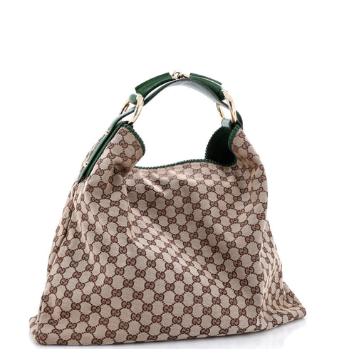 Horsebit Hobo GG Canvas Large