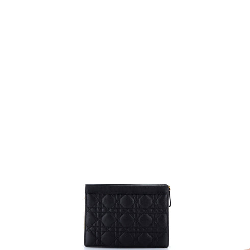 Caro Clutch with Chain Cannage Quilt Calfskin Small