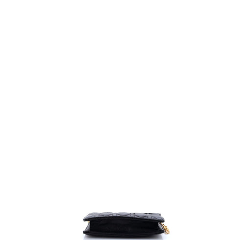 Caro Clutch with Chain Cannage Quilt Calfskin Small