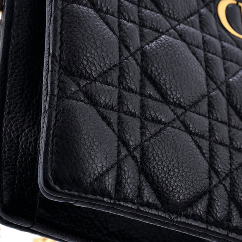 Caro Clutch with Chain Cannage Quilt Calfskin Small
