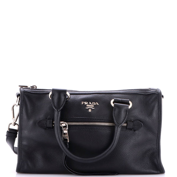 Front Zip Convertible Satchel Vitello Phenix Small