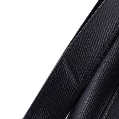 Logo Flap Messenger Bag Saffiano Leather Medium