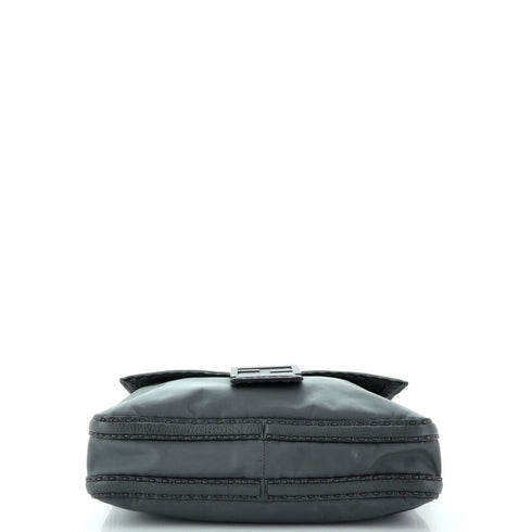 Baguette Flap Messenger Bag Nylon Large