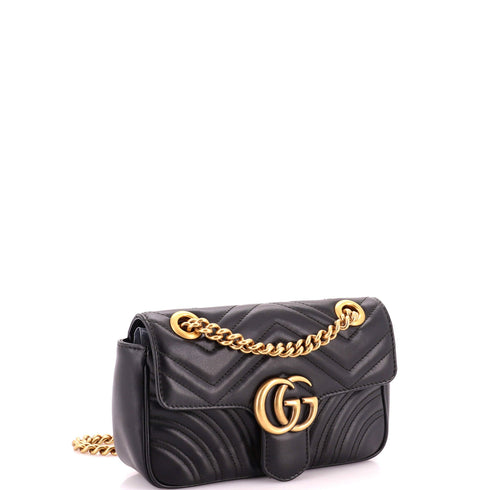 GG Marmont Flap Bag Matelasse Leather Mini