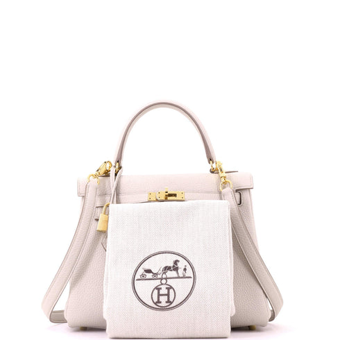 Kelly Handbag Béton Togo with Gold Hardware 25