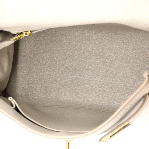 Kelly Handbag Béton Togo with Gold Hardware 25