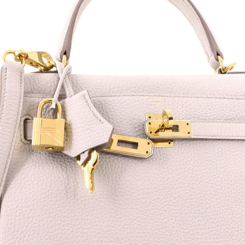 Kelly Handbag Béton Togo with Gold Hardware 25