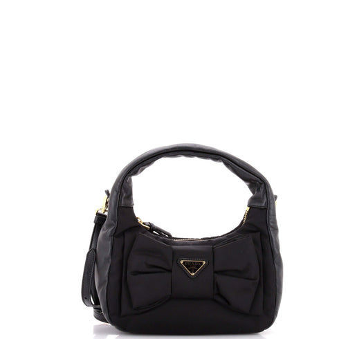 Padded Bow Hobo Re-Nylon Mini