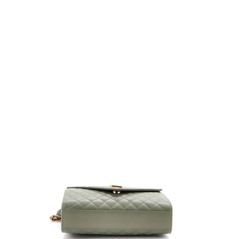 Classic Monogram Envelope Satchel Mixed Matelasse Leather Medium