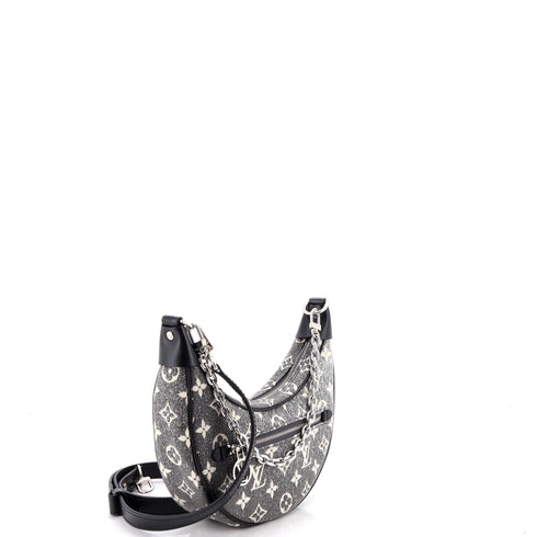 Loop Handbag Monogram Jacquard Denim