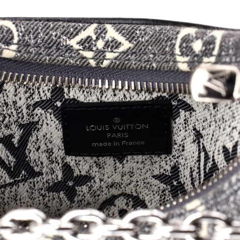 Loop Handbag Monogram Jacquard Denim