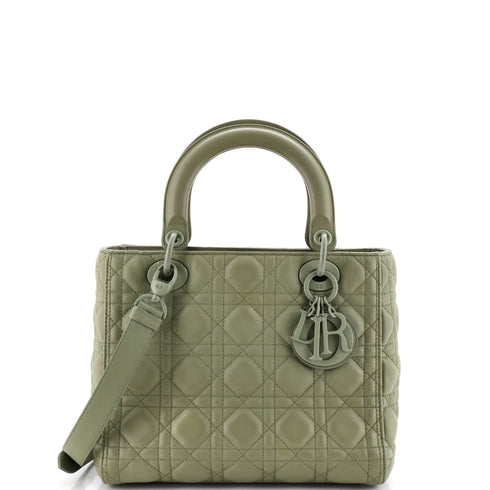 Ultra Matte Lady Dior Bag Cannage Quilt Calfskin Medium