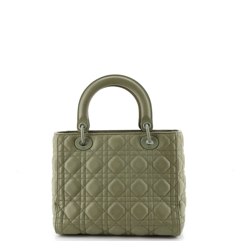 Ultra Matte Lady Dior Bag Cannage Quilt Calfskin Medium