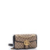 GG Marmont Flap Bag Diagonal Quilted GG Canvas with Leather Small