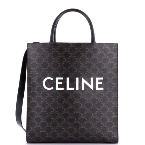 Vertical Cabas Tote Triomphe Coated Canvas Medium