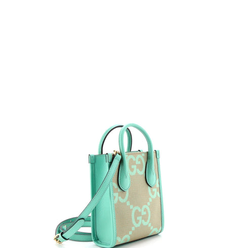 Vertical Tote Jumbo GG Canvas Mini