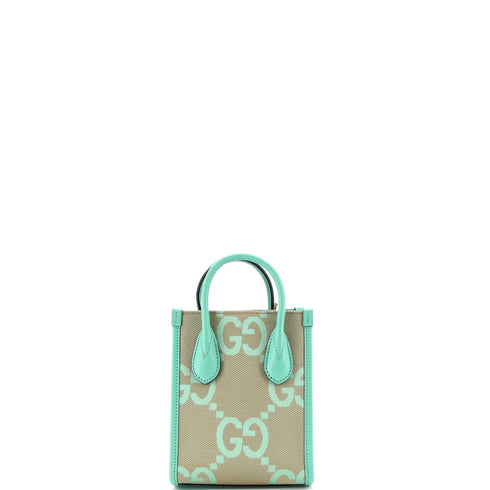 Vertical Tote Jumbo GG Canvas Mini