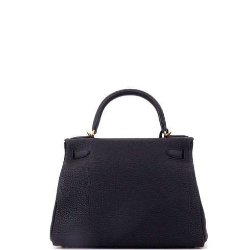 Kelly Handbag Noir Togo with Gold Hardware 28
