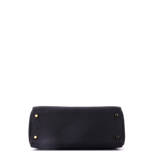 Kelly Handbag Noir Togo with Gold Hardware 28