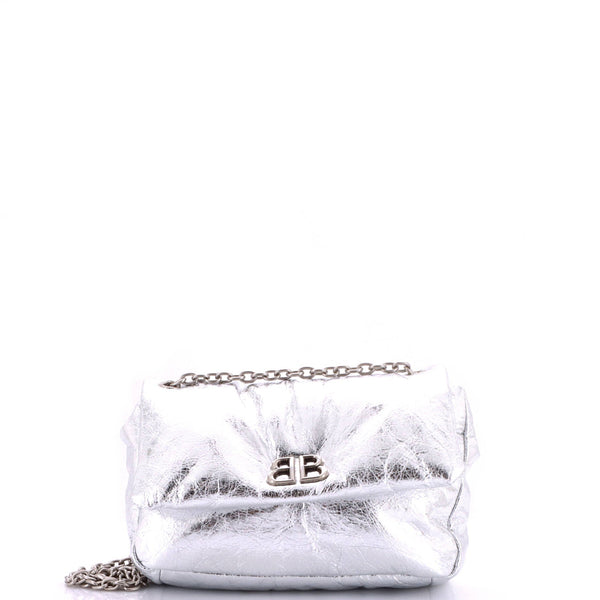 Monaco Chain Flap Shoulder Bag Leather Mini