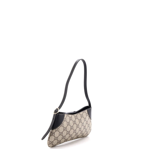 Emblem Shoulder Bag GG Coated Canvas with Leather Small