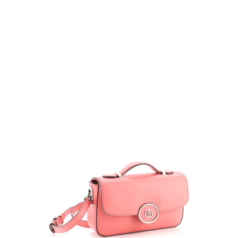 Petite GG Flap Shoulder Bag Leather Mini