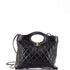 31 Shopping Bag Clutch with Chain Quilted Shiny Lambskin Small