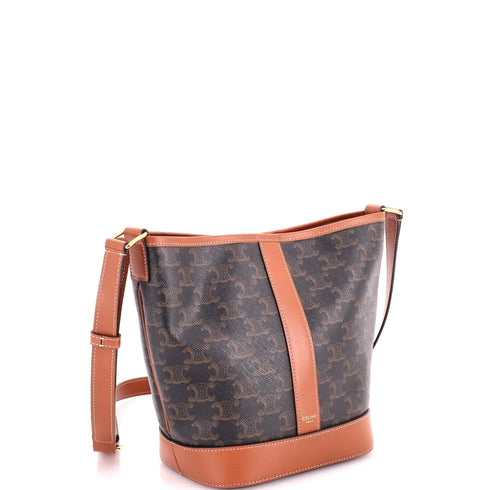 Bucket Bag Triomphe Coated Canvas Small