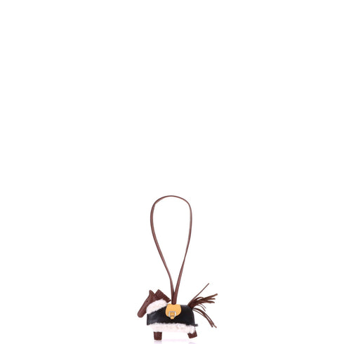 Robeo Rodeo Plush Bag Charm Leather and Wool PM