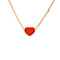 My Happy Hearts Pendant Necklace 18K Rose Gold with Carnelian