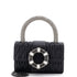 Crystal Buckle Top Handle Flap Bag Matelasse Leather Small